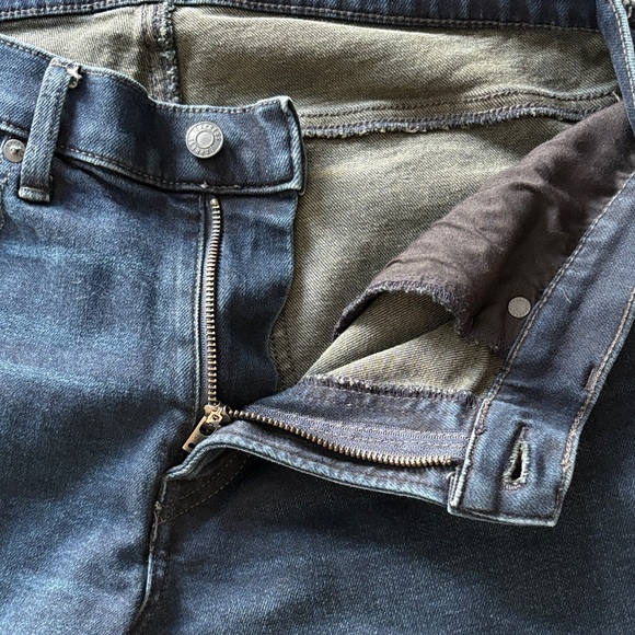 Express Slim Straight Hyper Stretch Dark Blue Denim Jeans 32 x 32 - Picture 16 of 16